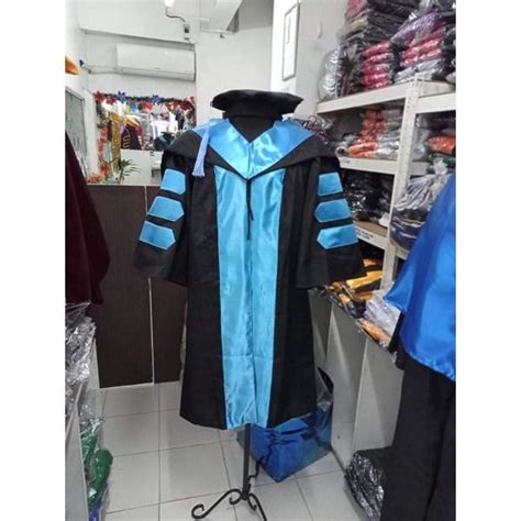 doctorate toga philippines|doctoral education PhD graduation toga hood beret light blue.